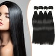 thumbnail image 1 of Cheers US Brazilian Human Hair Bundles Straight 10A Human Hair Unprocessed Virgin Brazilian Straight Hair Extensions Grace Length Mink Human Hair Weave Bundles, 1 of 7
