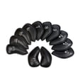thumbnail image 3 of 12-Piece Premium Leather Golf Iron Headcovers, Black with Red Spider Pattern, Velcro Closure for Secure Fit, Full Protection Against Scratches & Rust, Numbered Design for Easy Club ,, 3 of 5
