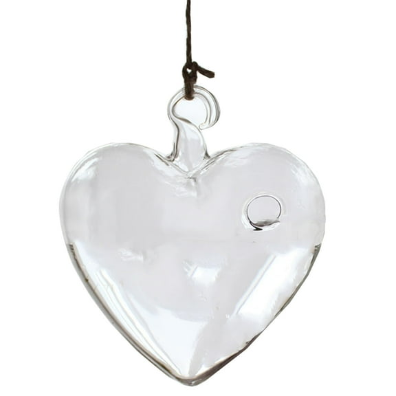 Btomtd Heart Shape Glass Hummingbird Feeder, Unique Art Bird Feeders for Outdoors, Elegant Garden Yard Decoration and Bird Feeder, Clear