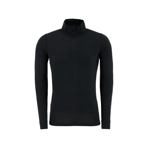 Men's Heat Holders Warm Quarter-Zip Baselayer Top Color: Black Size: MEDIUM/REG