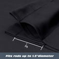 thumbnail image 7 of OVZME Black 24 Inch Length Short Blackout Tier Curtains, Rod Pocket Half Window Panels for Kitchen Bathroom Basement Cabinet Camper RV, 2 PCS, Each 30" Wx24" L, Black, 7 of 7