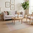 thumbnail image 3 of ODIKA Round Pink Gradient Blush Ivory Interlocking Plush Teal Anime for Playroom, Bedroom, Reading Nook, Pet Friendly & Kids Safe Play, 3 of 7
