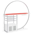 thumbnail image 4 of Pemberly Row Home Bar Table with LED Lighting and Wine Storage in White Chrome, 4 of 6