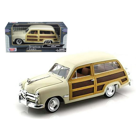 1949 Ford Woody Wagon Beige 1/24 Diecast Model Car by Motormax