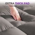 thumbnail image 6 of BDEUS Queen Size Dual Layer 5 inch Memory Foam Mattress Topper, 2 inch Gel Memory Foam and 3 inch Cooling Pillow Top Mattress Pad Cover for Back Pain,Gray, 6 of 11