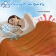 thumbnail image 3 of Orange Coastal Cooling Blanket, Lightweight Breathable Summer Throw Blanket with Double Sided Cold Effect,Summer Beach Seaside Ocean Nautical Picnic Beach Blankets Bed Sheet for Hot Sleepers 60"x80", 3 of 8