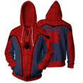 thumbnail image 1 of Marvel Superhero Cosplay Men's Zip Up Jacket, Homecoming Scarlet Spider, Zip Up Hoodies, Far From Home Hoodies, Hooded, Boys xuanjing unisex, 1 of 2