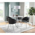 thumbnail image 6 of LumiSource Chrome Metal, Grey PU Claire Chair - Set of 2, 6 of 13