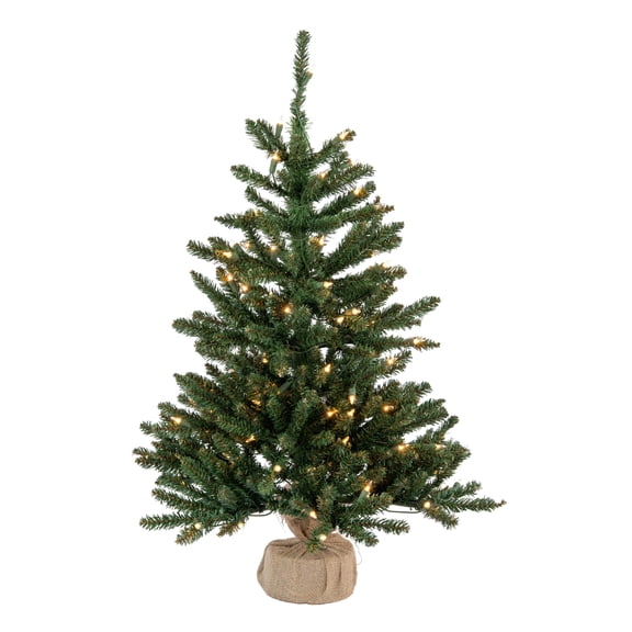 Vickerman 36" Anoka Pine Artificial Christmas Tree, Clear Dura-lit Lights