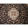 thumbnail image 2 of AHMEDANI Floral Medallion Chocolate Brown Rectangle Area Rug Wool Silk Hand Knotted Carpet (8.11 x 6.1)', 2 of 7