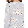 thumbnail image 4 of FASHIONWT Women Streetwear Floral Printed Bottom Hem Slit T-Shirt Top, 4 of 4