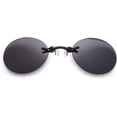 thumbnail image 1 of YAMEE Retro Round Clip-On Nose Sunglasses Matrix Morpheus Movie Rimless Clamp Glasses, 4 Colors, 1 of 7