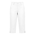 thumbnail image 5 of Ltctricy Capri Pants for Women Straight Leg Office Dress Pants with Pockets Side Split Casual Lounge Work Pants(White,X-Large), 5 of 7