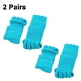 thumbnail image 1 of 2 Paires de Chaussettes de Sport Noires/ Bleues/ Rouges Roses Yoga à Cinq Orteils avec Alignement des Pieds, 1 of 5