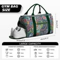 thumbnail image 5 of Boho Womens Gym Tote Duffle Bag with Wet Pocket & Shoe Compartment, Floral Checkered Travel Duffel Bag Overnight Weekender Hospital Tote Girls Workout Carry on Bag with Luggage Sleeve, 5 of 6