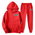 thumbnail image 4 of SGMVNU Sweatsuits for Men 2 Piece Print Hoodie Tracksuit Casual Fashion Pullover With Joggers Athletic Two Piece Outfit Sport Comfort Suit Sets for Fall Winter(Red, 3XL), 4 of 4