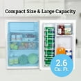 thumbnail image 6 of Igloo 2.6 cu ft Mini Refrigerator, Single Door Mini Fridge With Freezer and 2 Shelves, White, 6 of 6