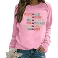 thumbnail image 5 of Christmas Print Fashion Casual Solid Color Loose Lady Long Sleeve Letter Print Round Neck Hoodie Polyester Breathable Skin-friendly Suitable for Casual Daily Going out Holiday Party Club Wear, 5 of 5