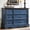 Blue, variant on ZBOM 6 Drawer Dresser, Farmhouse Style Chest of Drawers with Charging Station, Modern Storage Dresser Organizer TV Cabinet for Bedroom, Living Room, Hallway,Blue
