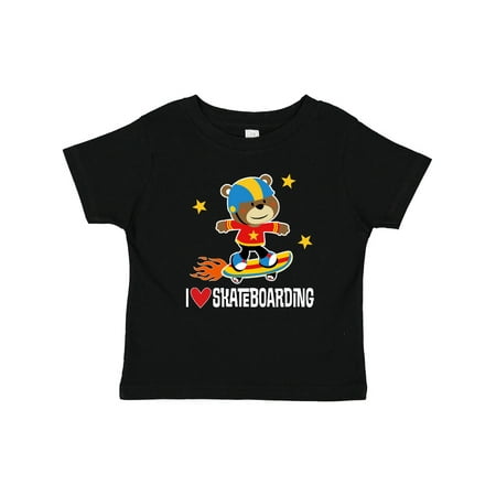 

Inktastic Skateboard I Love Skateboarding Gift Baby Boy T-Shirt