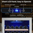 thumbnail image 7 of Ataucjin 20 Inch Wine Fridge, 52 Bottle Wine Cooler Refrigerator, 40-66°F Wine Refrigerator with Glass Door, Blue LED Light Wine Fridge, Wine Cellar Chiller w 7 Shelves, Freestanding Wine Fridge for H, 7 of 7