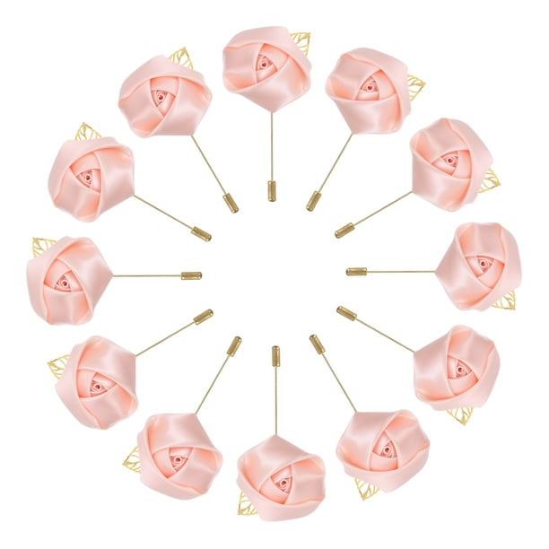 12 Pcs Ramilletes de Rosa Unique Bargains Ceremonia de Boda Color Rosa Empolvado