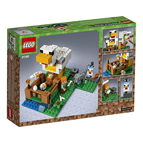 rive ned Ride fællesskab LEGO Minecraft Chicken Coop 21140 Building Kit (198 Pieces) - Walmart.com