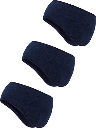 BBTO 3 Pieces Ear Warmer Headband Winter Headbands Fleece Headband for Women Men