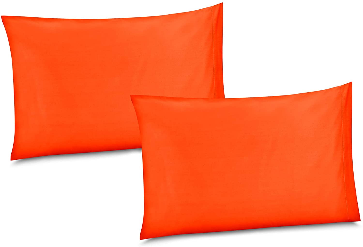 Gilbin 100 Cotton/Percale 210 Thread Count Pillow Cases Set of 2 Queen