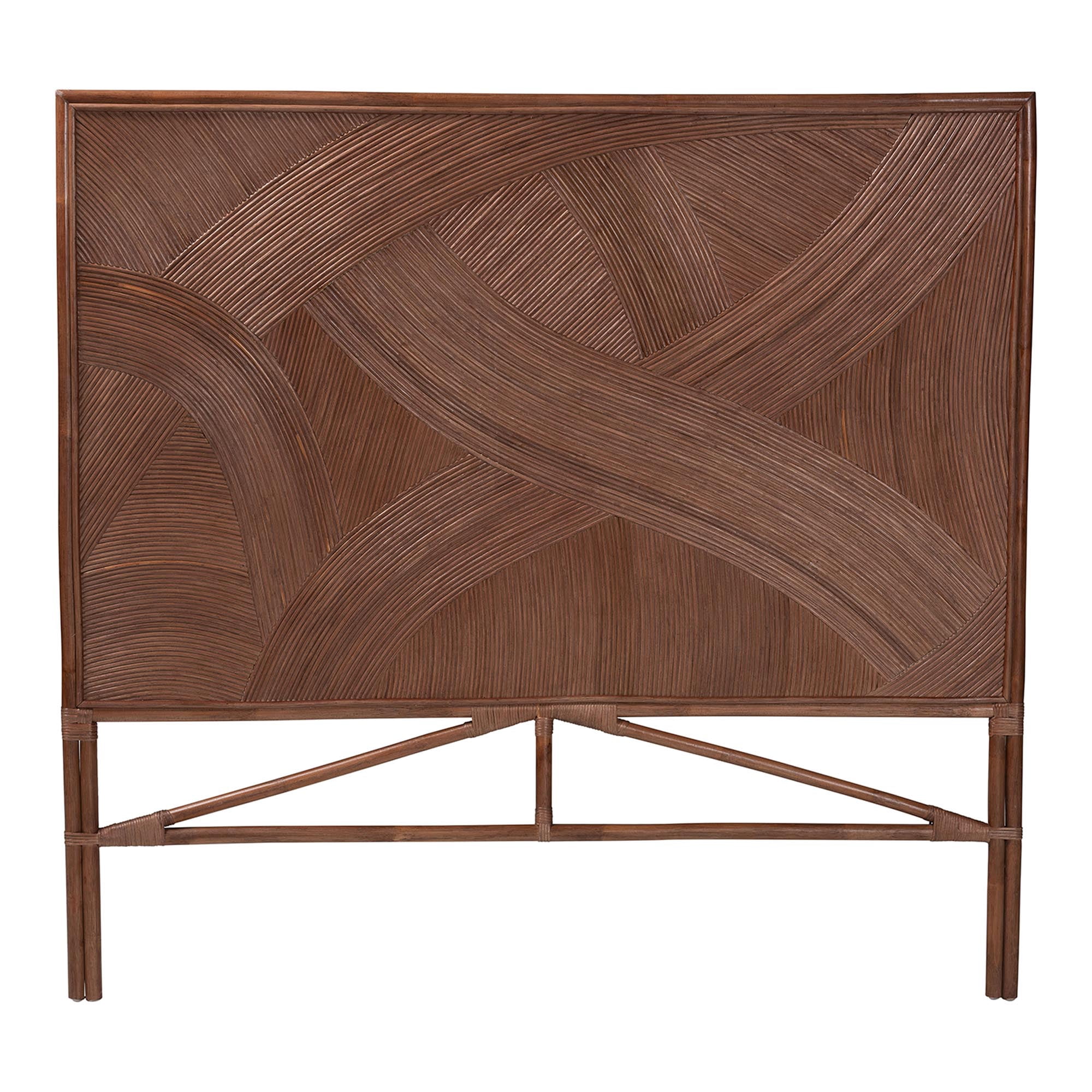 bali & pari Elettra Boho Standalone Headboard, King, Dark Brown