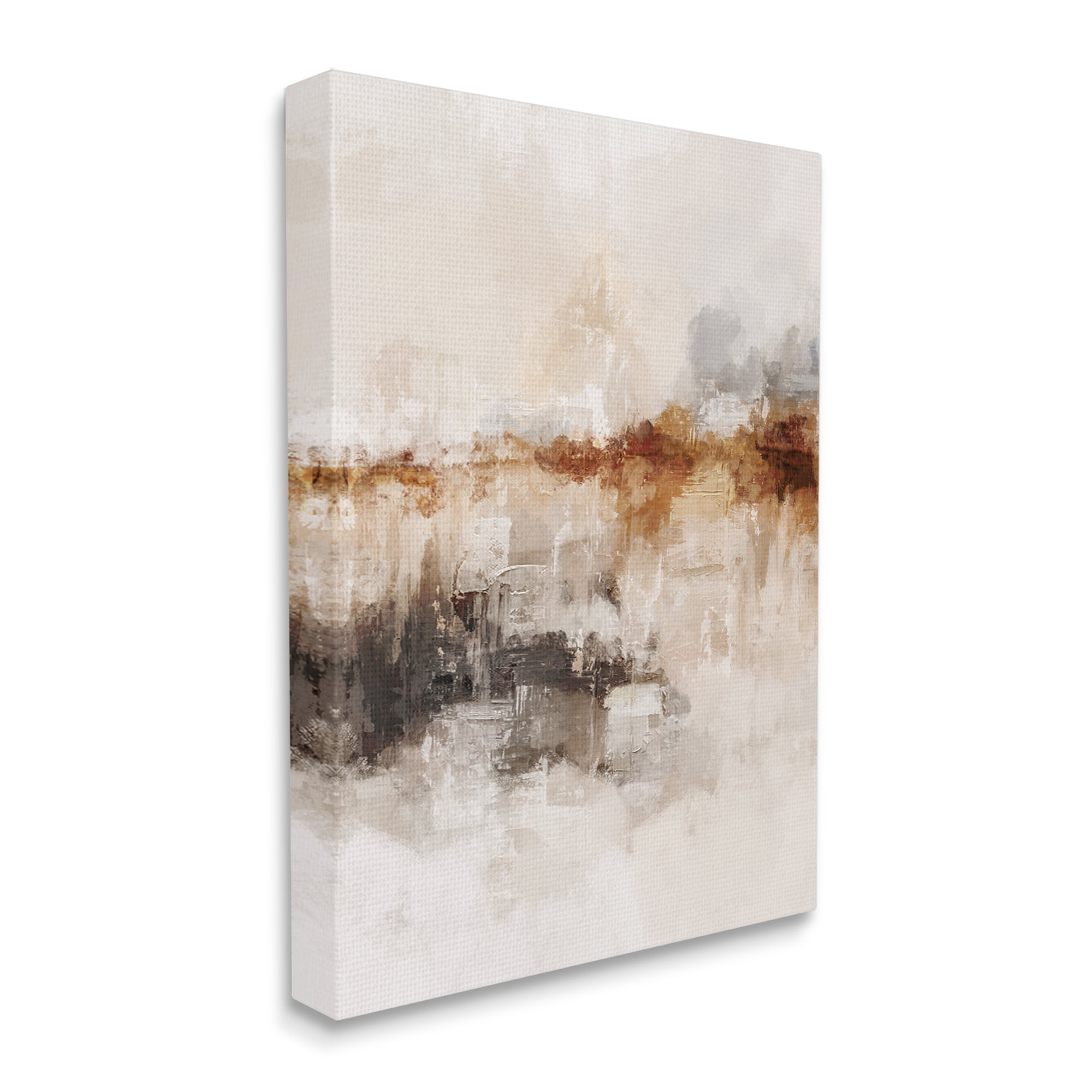 Stupell Industries Atmospheric Brown & Beige Abstract Painting Gallery Wrapped Canvas Print Wall Art, 24 x 30