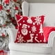 thumbnail image 5 of Christmas Light Pillow Covers Soft Multicolor Plush Snowflake Reindeer Shape Sofa Cover Home Decoration, 5 of 6