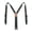 Grey, variant on Perry Suspenders Mens Elastic Hook End 1 1/2 Inch Suspenders - Hunter Green, Tall
