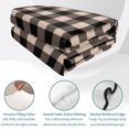 thumbnail image 4 of Twin XL Quilt Set 68''x98'', Black Plaid Lightweight Bedspread Coverlet Set with 2 Pillow Shams, Vintage Country Gray Buffalo Check Gingham Breathable All Season Quilt Bedding for Dorm/Guest Room, 4 of 9