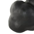 thumbnail image 4 of DecMode 9" Abstract Wide Rounded Floral Shaped Black Ceramic Vase with Petal Rim, 4 of 9