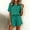 Green, variant on Morttic Women's 2-Piece with Pocket Summer Vacation Outfit – Short Sleeve Button Down Shirt & Drawstring Waist Shorts Brick Red,L