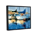 thumbnail image 3 of Stupell Industries Boats at Marina Dock Transportation Painting Black Floater Framed Art Print Wall Art, 21 x 17, 3 of 9