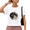 1-White, variant on Women's Yellow Grayscale Full Moon Copy Moon Joy Celestial Graphic Short Sleeve Crop T-Shirt Daily Wear Crewneck XS-XL Top