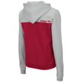 thumbnail image 3 of Women's Colosseum Gray/Crimson Alabama Crimson Tide Aidan Lightweight Half-Zip Hoodie, 3 of 3