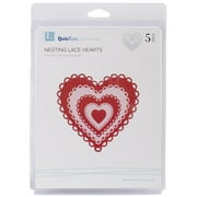 We R Memory Keepers Lifestyle Nesting Dies-Lace Hearts, 5 Dies