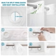 thumbnail image 4 of No Hook Shower Curtain, Beach Coastal Shower Curtains for Bathroom with See Through Top Window, Nautical Shell Starfish Coral Summer Waterproof & Washable Bath Curtain Stand Up Stall 36"x72", 4 of 9