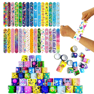 Blue Panda Pastel Silicone Bracelets, Kids Party Favors (0.45 x 2.5 in, 6  Colors, 48 Pack) 