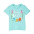 thumbnail image 4 of Aloohaidyvio Easter Sunday Best Outfit Girls' Wrinkle-Resistant Easter Shirt, Easy Care Short Sleeve Tee for Holiday Parties 120, 4 of 4