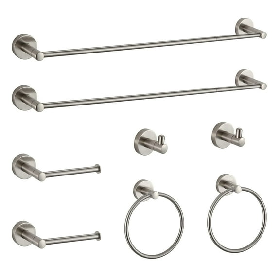 BGL Bathroom Hardware Set Brushed Nickel Wall Mounting Bathroom Accessory Set Towel Bar 8 Pieces