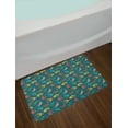 thumbnail image 2 of Reptile Bath Mat, Animal Doodle Themed Bohemian Colorful Abstract Lizards Print, Plush Bathroom Decor Mat with Non Slip Backing, 29.5" X 17.5", Multicolor, by Ambesonne, 2 of 2