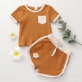 thumbnail image 6 of FRSASU Kids Clothes Clearance,Toddler Baby Summer Round Neck Short Sleeve T-Shirt Casual Shorts Clothes Set, 6 of 7