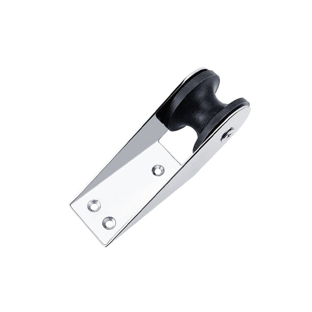 Sidaley Rodillo de goma de proa, soporte de goma de acero inoxidable 316, superficie lisa resistente a la corrosión, pulido de espejo, yate Bombillas para automóviles Negro