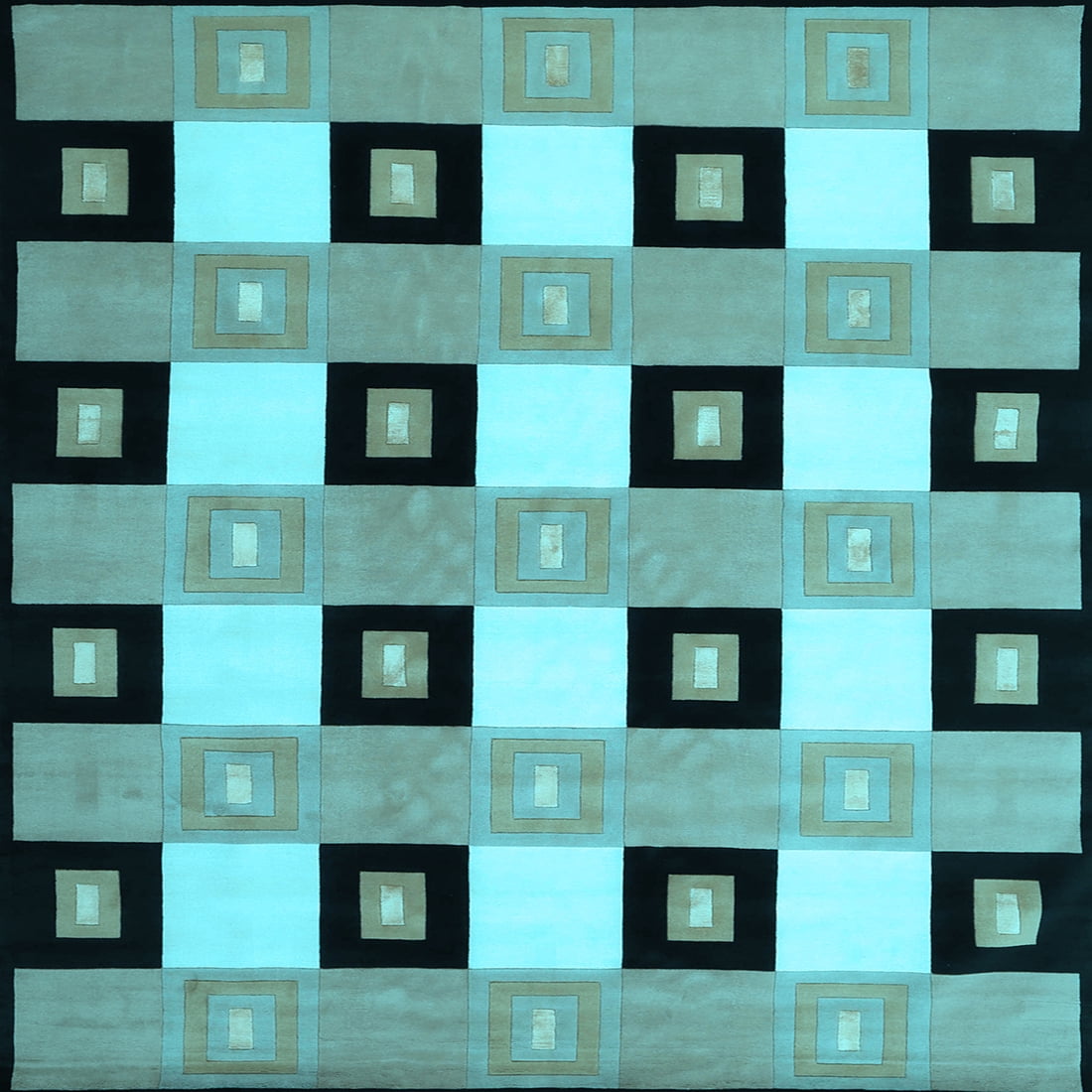 Squear Check Rug Ahgly Company Indoor Square Checkered Light Blue Modern Area Rugs, 5 ...