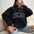 thumbnail image 5 of WEAIXIMIUNG Oversized Sweatshirt for Women Plus Size with Pockets Women Solid Basic Letter Loose Hoodie Sweatshirt Long Sleeve Pocket Drop Shoulder Pullovers Top, 5 of 5