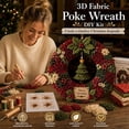 thumbnail image 5 of 3D Fabric Poke Wreath DIY Kit, No-Sew Christmas Craft for Adults, Holiday Door Decor & Wall Hanging, 5 of 8